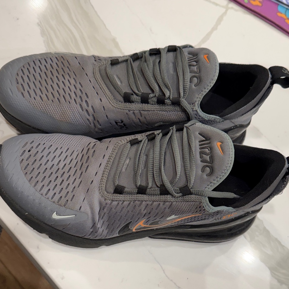 Nike Air Max 270 Dark Gray with Orange Highlights